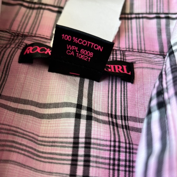 Rock & Roll Cowgirl Plaid Lace Western Long Sleeve Snap Shirt - Picture 10 of 13